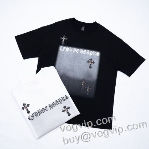 一番人気の新作はこれ 半袖Tシャツ クロムハーツ CHROME HEARTS 2024超激得高品質 体の運動機能を助け 2色可選 偽物ブランド