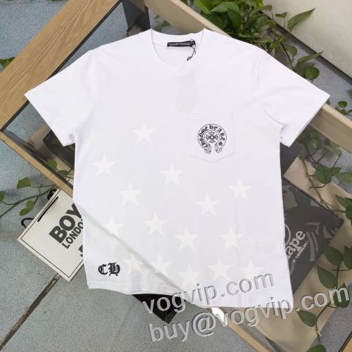 クロムハーツ CHROME HEARTS 半袖Tシャツ 2色可選 収縮性のある ブランドスーパーコピー 2024超人気新品 日本未入荷モデル