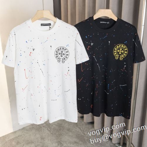 半袖Tシャツ 値下げ！ 2色可選 クロムハーツ偽物ブランド CHROME HEARTS 2024秋冬季超人気 使い勝手抜群