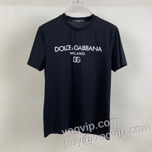 綺麗に決まるフォルム！ 2024新作品 半袖Tシャツ 3色可選 ドルチェ＆ガッバーナ Dolce&Gabbanaスーパーコピー 天然が柔らかくて