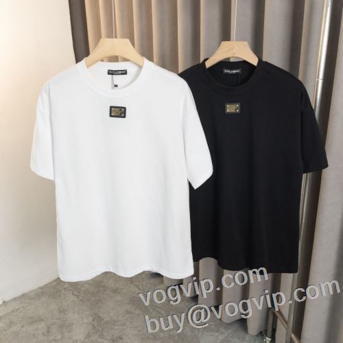 2024 人気商品登場 ドルチェ＆ガッバーナ Dolce&Gabbanaブランドコピー 半袖Tシャツ 2色可選 tシャツ メンズ 半袖 おしゃれ カジュアル 春 夏 秋