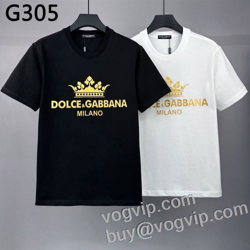 ブランド服 コピー ドルチェ＆ガッバーナ Dolce&Gabbana 消臭抗菌効果がある 2024HOT新作登場 半袖Tシャツ 2色可選 耐久性のある