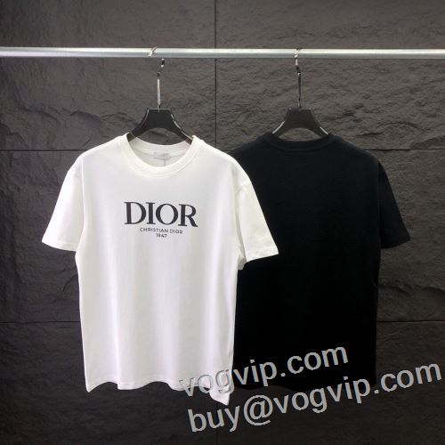 ファション性の高い ディオール DIORスーパーコピー 激安 2024爆買い大得価 半袖Tシャツ カジュアル系ファッションの定番アイテム 2色可選