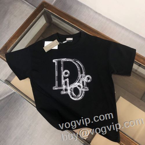 ブランドスーパーコピー 激安専門店 2024春夏季超人気 ディオール DIOR 快適な着心地 半袖Tシャツ 2色可選 争奪戦必至