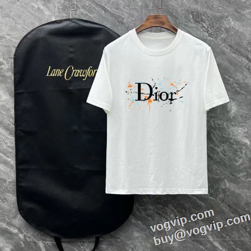 ディオール DIOR偽物ブランド 2024秋冬季超人気 体の運動機能を助け 半袖Tシャツ 2色可選 大人のセンスを感じさせる