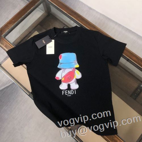 上質 スーパーコピーサイト 半袖Tシャツ フェンディ FENDI 2024春夏新作 暖かみのある肌触り 2色可選