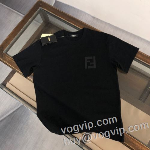 今からの季節にピッタリ！ ブランド コピー 販売 半袖Tシャツ 2色可選 乾きやすい フェンディ FENDI 2024最新入荷