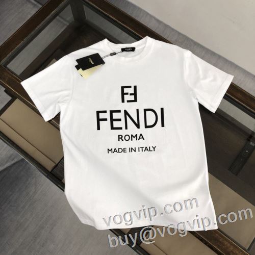 素敵 2024HOT大得価 ブランドスーパーコピー 激安専門店 フェンディ FENDI 半袖Tシャツ 自然な肌触り 2色可選