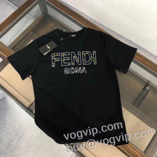 スーパーコピー 激安通販サイト 2024HOT大得価 クールビズ フェンディ FENDI 半袖Tシャツ 2色可選 入手困難！