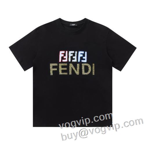 2024人気新品★超特価★ フェンディ FENDIコピー 半袖Tシャツ 2色可選 一枚でも重ね着してもオシャレに着こなます