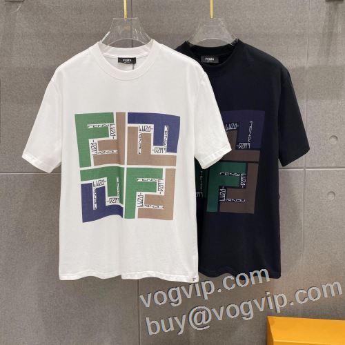 2024割引セール 半袖Tシャツ 2色可選 フェンディスーパーコピー FENDI 素材感はさらりとしてい着やすい素材のTシャツです