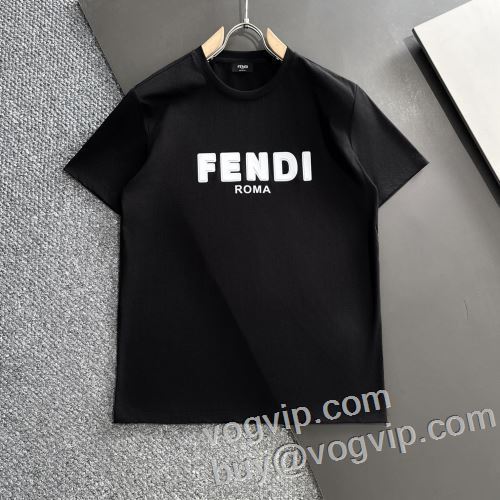 半袖Tシャツ 4色可選 上品な輝きを放つ形 フェンディコピー FENDI 2024割引セール  着心地が良いです