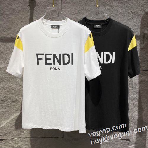 2024年春夏 重宝するアイテム フェンディ FENDIスーパーコピー 半袖Tシャツ 2色可選 新作のプリントTが登場