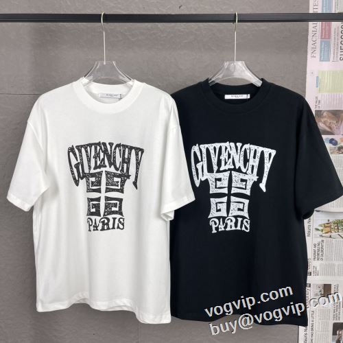 大絶賛の履き心地! ジバンシィ GIVENCHY ブランド 偽物 通販 2色可選 吸汗 速乾 カジュアル 涼しい 快適 2024春夏季新作 半袖Tシャツ