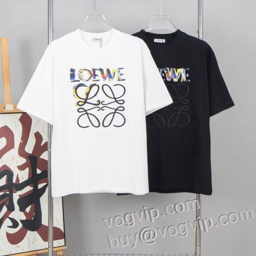 芸能人に愛用者続出 半袖Tシャツ ロエベ LOEWEブランドコピー 2024最新入荷 収縮性のある 2色可選