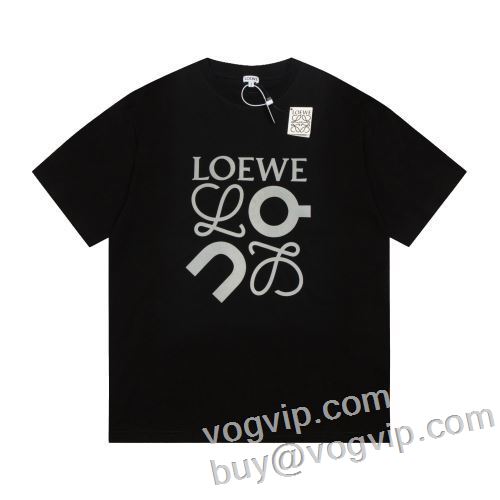 ロエベ偽物ブランド LOEWE しわになりにくい 半袖Tシャツ 2色可選 2024春夏季超人気 もっとも高い人気を誇る 