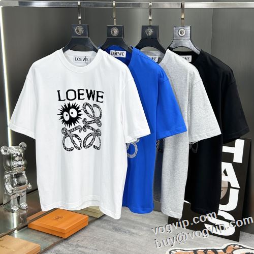 大好評? ロエベ LOEWE スーパーコピー 半袖Tシャツ 優しいフィット感 3色可選 2024春夏季超人気