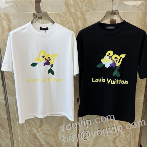 自然な肌触り 半袖Tシャツ ルイ ヴィトン LOUIS VUITTONスーパーコピー 2024春夏季超人気 2色可選 完売品！