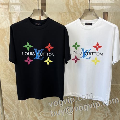 大特価 2024春夏季超人気 ルイ ヴィトン LOUIS VUITTONブランドスーパーコピー 快適な着心地 半袖Tシャツ 2色可選