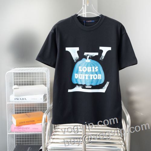 ルイ ヴィトンコピー ブランド 半袖Tシャツ LOUIS VUITTON 2024お買い得高品質 天然が柔らかくて 2色可選 人気 ランキング