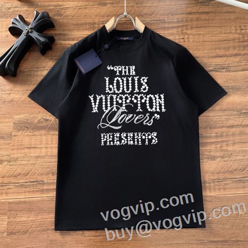 2024品質保証大人気 ルイ ヴィトン LOUIS VUITTONブランドコピー 半袖Tシャツ 汗を吸ってすぐ乾き 2色可選 極上の着心地