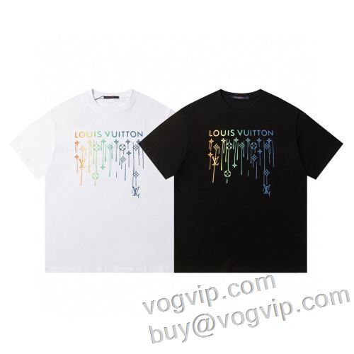 ルイ ヴィトン LOUIS VUITTON 日本人気スーパーコピーブランド 半袖Tシャツ 夏コーデに大活躍間違いなし!! 2色可選 2024全国無料格安 スタイリッシュな印象