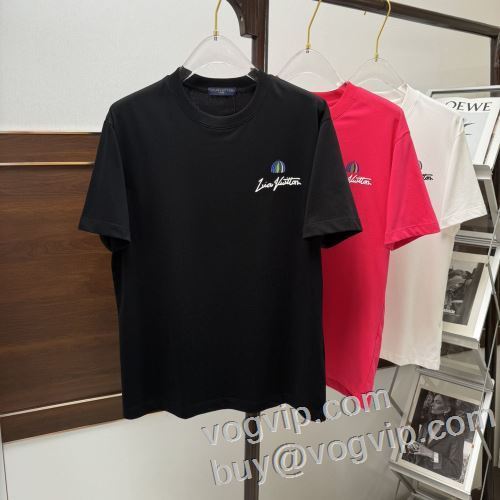 ブランドコピー代引き専門店 2024人気セール定番 ルイ ヴィトン LOUIS VUITTON 半袖Tシャツ 半袖tシャツ 配いろ 涼しい 3色可選 早くも完売している