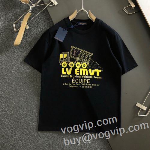 一番人気の新作はこれ 2024人気新作 半袖Tシャツ コピー ルイ ヴィトン LOUIS VUITTON 柔らかい手触り 2色可選