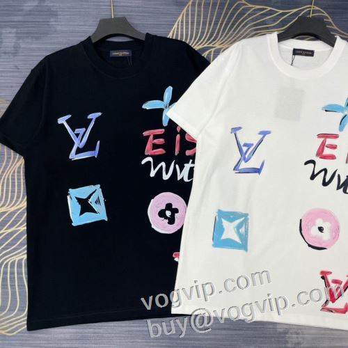 日本未入荷モデル ブランド 偽物 通販 2024新作入荷格安 ルイ ヴィトン LOUIS VUITTON 半袖Tシャツ 2色可選 カッコいい印象を付ける