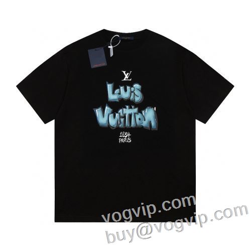 スーパーコピー 半袖Tシャツ ルイ ヴィトン LOUIS VUITTON 2024新作入荷格安 収縮性のある 2色可選 コーデ 知的なムードを演出