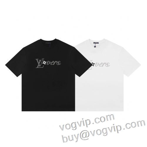 特別人気感謝SALE ルイ ヴィトン LOUIS VUITTONブランド 偽物 通販 通気性に優れた 半袖Tシャツ 2色可選 2024春夏季超人気