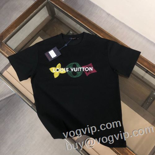 素敵 ルイ ヴィトン LOUIS VUITTONブランドスーパーコピー べたつかずサラッとした快適な着心地で 半袖Tシャツ 2色可選 2024お得100%新品