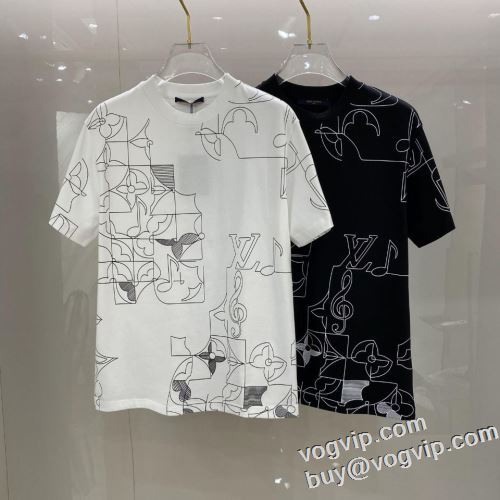 2024お買い得セール 耐久性に優れ スーパーコピー 優良サイト ルイ ヴィトン LOUIS VUITTON 速乾tシャツ 半袖Tシャツ 2色可選