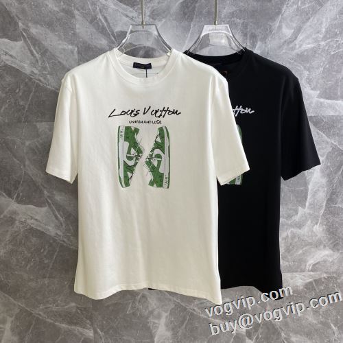 人気販売中 ルイ ヴィトン 半袖Tシャツ バリエーションに富む 2色可選 LOUIS VUITTON コピー 2024激安大特価得価