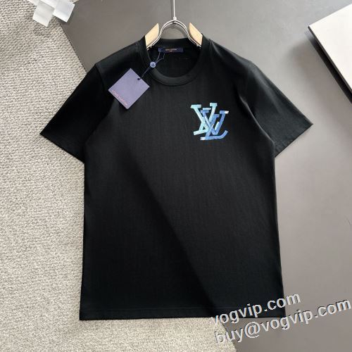 希少価値大！ 2024品質保証高品質 半袖Tシャツ ルイ ヴィトン LOUIS VUITTON コピーブランド 収縮性のある 2色可選