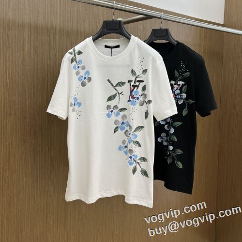 高級感ある ルイ ヴィトン 2024期限限定！ LOUIS VUITTON スーパーコピー 暖かみのある肌触り 半袖Tシャツ 2色可選