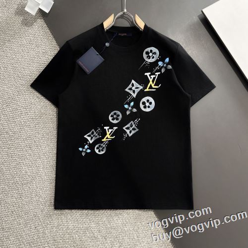 個性的なデザ 2024期限限定！ 半袖Tシャツ ルイ ヴィトン LOUIS VUITTON ブランドコピー 2色可選 しわになりにくい