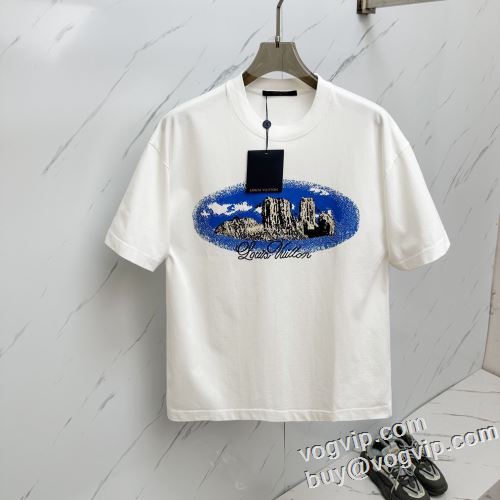 2024人気定番最新作 ルイ ヴィトン LOUIS VUITTON ブランド服 コピー 使い勝手抜群 半袖Tシャツ 人気新品★超特価★