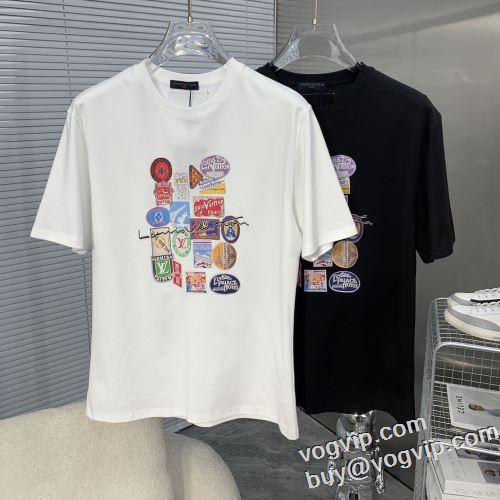 着心地抜群 ルイ ヴィトン LOUIS VUITTON ブランドコピー専門店 半袖Tシャツ 自然な肌触り 2色可選 2024人気定番最新作