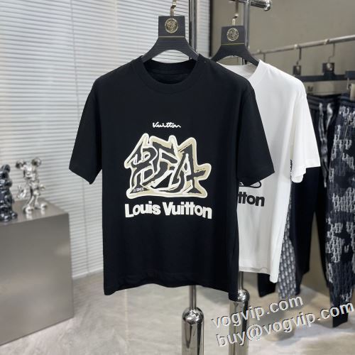 上品上質 ルイ ヴィトン LOUIS VUITTON 2024人気定番最新作 半袖Tシャツ スーパーコピーサイト 2色可選 快適な着心地