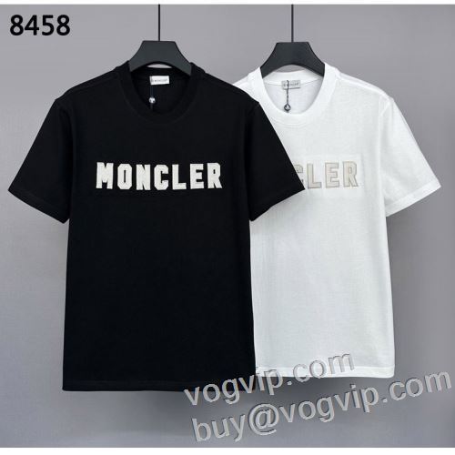 コーデ 知的なムードを演出 モンクレールブランドコピー 2024高品質 MONCLER 着心地が良いです 2色可選 半袖Tシャツ