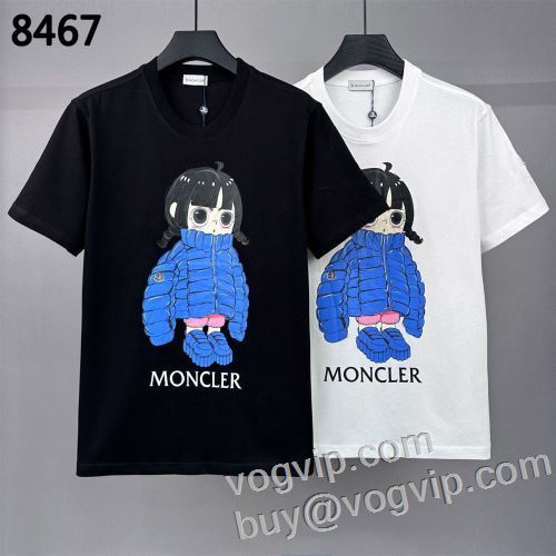 完成度の高い逸品 2024激安大特価大人気 モンクレール MONCLERコピーブランド 半袖Tシャツ 汗を吸ってすぐ乾き 2色可選