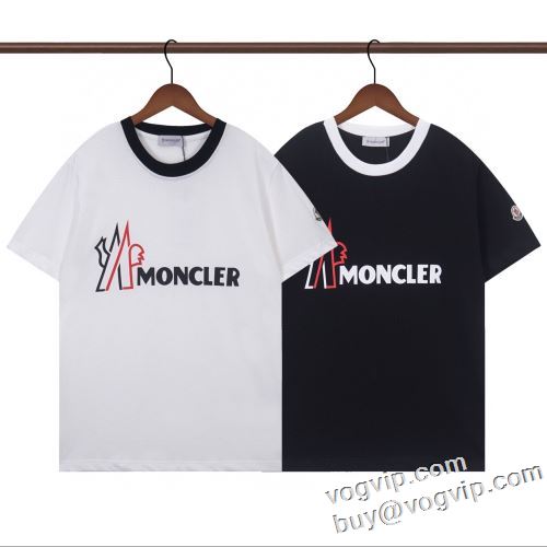 スタイルアップ効果 2024秋冬季超人気 モンクレール MONCLERブランド 偽物 通販 半袖Tシャツ 2色可選 肌に密着