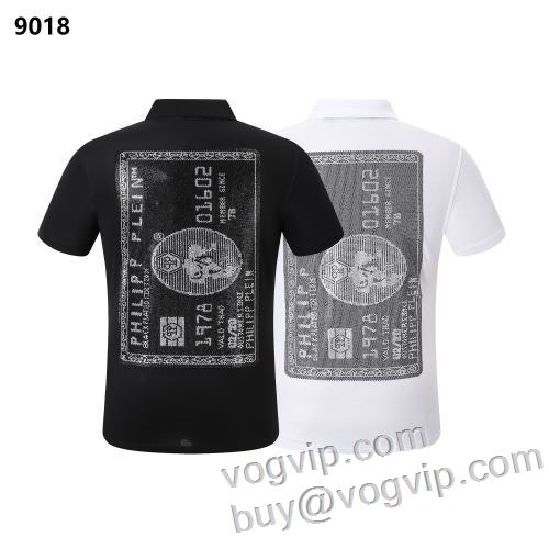 人気商品登場 2024最新入荷 フィリッププレインブランドコピー PHILIPP PLEIN 半袖ポロシャツ 体の運動機能を助け 2色可選