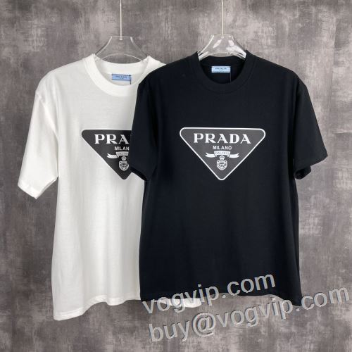 プラダコピー PRADA 2024高級品 通販 半袖Tシャツ スタイリッシュな印象 2色可選 人目を惹くデザイン