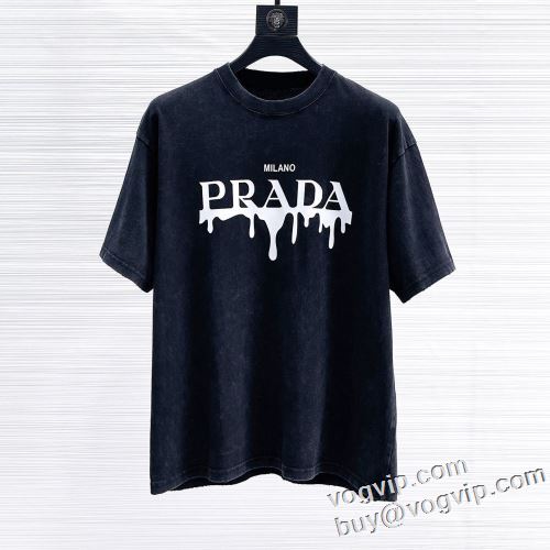 おしゃれに絶大な人気 プラダ PRADA ブランド服 コピー 2024お買い得セール 半袖Tシャツ