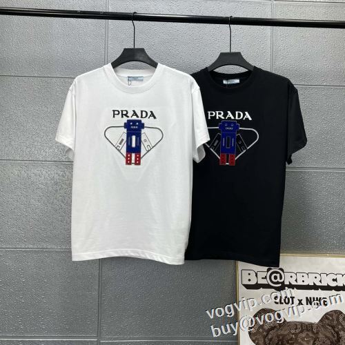 ブランドコピー専門店 プラダ PRADA 半袖Tシャツ 2色可選 2024新作登場 大人気アイテム！入手困難