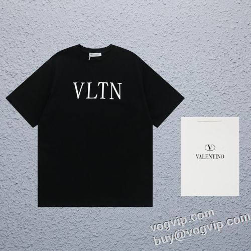 海外セレブ定番愛用 VALENTINO ブランド コピー 2024最新入荷 ヴァレンティノ 半袖Tシャツ 2色可選 通気性に優れた