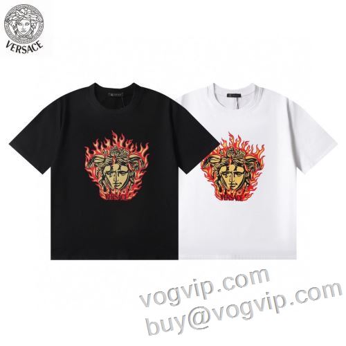 ◆モデル愛用◆ スーパーコピーサイト 吸汗速乾 半袖Tシャツ ヴェルサーチ VERSACE 2024HOT新作登場 2色可選