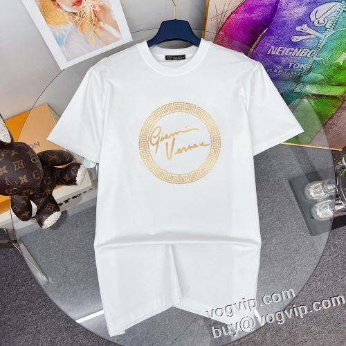 ヴェルサーチ ブランドスーパーコピー 2024新作品 体の運動機能を助け 4色可選 半袖Tシャツ 高級感演出